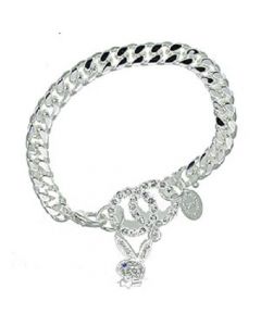 Chain Bracelet w/ Pave Bunny and Circles