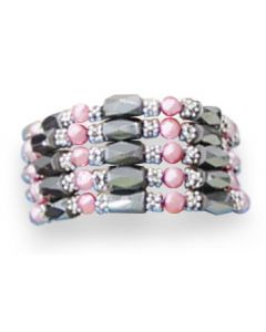 Magnetic Natural Pink Pearl 45in Necklace