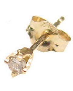 Genuine Diamond Stud Mens Earring