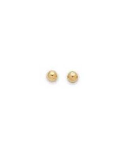Solid 14K Gold Metal 1/2 Ball Stud Earrings