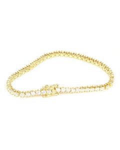 8.6 TCW 18K Yellow Gold Plated Tennis Bracelet