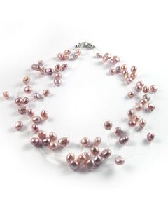 10 strand 100+ Genuine Pearl Necklace