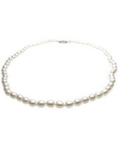 Genuine Oval Pearl Necklace