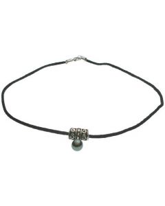Genuine Pearl Sterling Silver Chord Necklace
