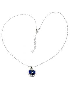 18K White Gold Plated Heart of Ocean Genuine Swarovski Crystal Necklace