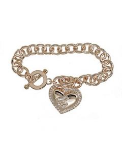Roca Wear Rose Gold Plated Heart CZ bracelet