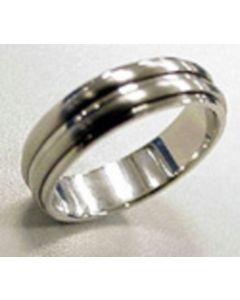 Unisex Line Design Stainless Steel Ring