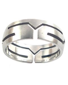 Unisex Razrr-Cut Stainless Steel Ring