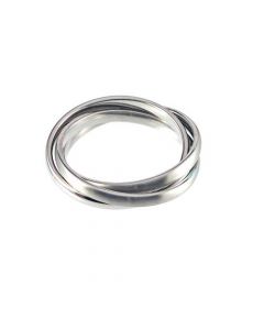 Unisex Tri-Hoop Stainless Steel Ring