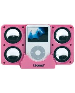 4X FOLDABLE PORTABLE IPOD® SPEAKERS (PINK)