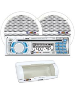 4 X 50-WATT MARINE IPOD® CONTROL WITH 6.5" SPEAKERS & SPLASHGUARD