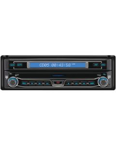 7" SINGLE DIN MOTORIZED TOUCHSCREEN DVD RECEIVER WITH BLUETOOTH(R)