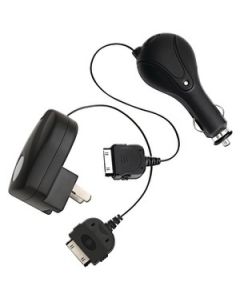 IPHONE®/IPOD® RETRACTABLE CAR & WALL TRAVEL CHARGER