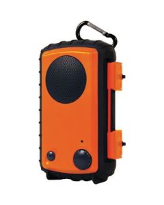 RUGGED WATERPROOF IPOD®/IPHONE® CASE WITH BUILT-IN SPEAKER (ORANGE)