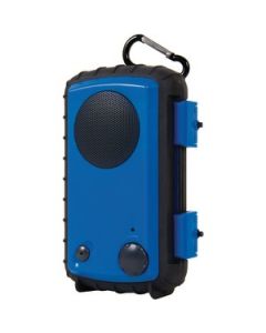 RUGGED WATERPROOF IPOD®/IPHONE® CASE WITH BUILT-IN SPEAKER (BLUE)