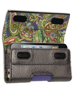 IPHONE® 4 ELAN PLATINUM LEATHER METAL HOLSTER