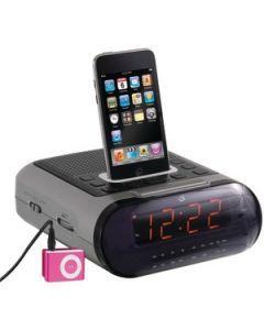 LARGE DISPLAY CLOCK RADIO WITH IPOD(R) DOCK