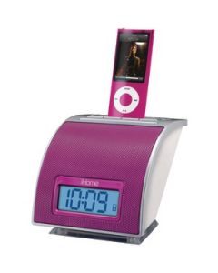 SPACE SAVER IPOD® ALARM CLOCK (PINK)