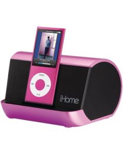 IPOD®/IPHONE® PORTABLE SPEAKER SYSTEM (PINK)