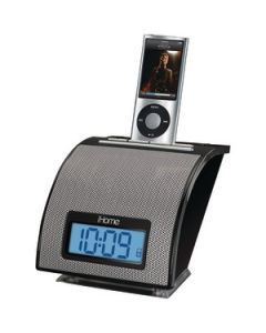IPHONE® SPACE SAVER ALARM CLOCK (BLACK)