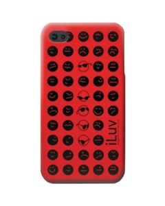 IPHONE® 4 EMOTICON SOFT-COATED ULTRA-THIN CASE (RED)
