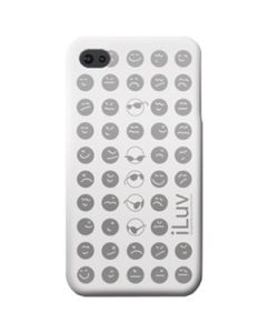 IPHONE® 4 EMOTICON SOFT-COATED ULTRA-THIN CASE (WHITE)