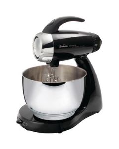 STAND MIXER WITH STAINLESS STEEL BOWL & DOUGH HOOKS
