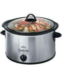 4-QUART ROUND MANUAL STAINLESS STEEL SLOW COOKER