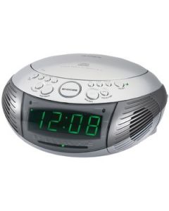 AM/FM DUAL ALARM CLOCK RADIO WITH TOP-LOADING CD PLAYER