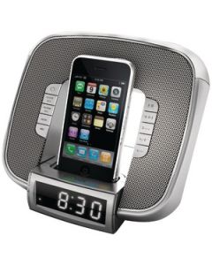 IPOD® DOCKING CLOCK RADIO WITH LED GLOW LAMP