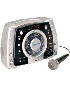 PORTABLE KARAOKE CDG SYSTEM WITH IPOD® CRADLE & 30 SONGS