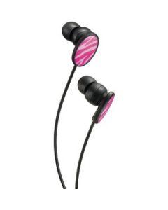 FASHIONISTA IN-EAR HEADPHONES (ZEBRA PINK)