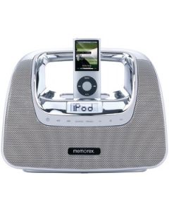 MINIMOVE PORTABLE BOOM BOX WITH IPOD® DOCK (SILVER)