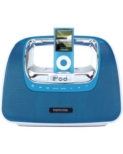 MINIMOVE PORTABLE BOOM BOX WITH IPOD® DOCK (BLUE)