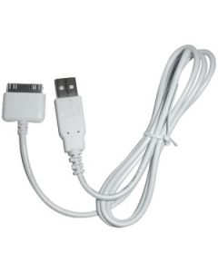 IPOD®/IPHONE® DOCKING & DATA TRANSFER CABLE, 3.5 FT (WHITE)