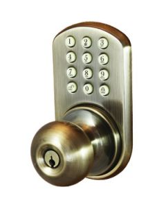 TOUCHPAD ELECTRONIC DOOR KNOB (ANTIQUE BRASS)
