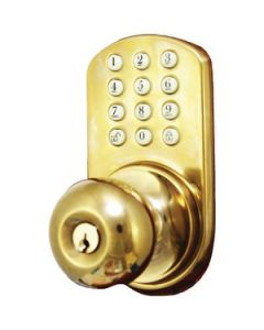 TOUCHPAD ELECTRONIC DOOR KNOB (POLISHED BRASS)