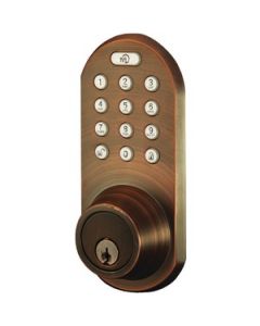 3-IN-1 REMOTE CONTROL & TOUCHPAD DEAD BOLT (OIL RUBBED BRONZE)