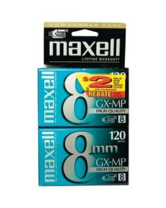 120-MINUTE 8MM METAL PARTICLE VIDEO TAPES (2 PK)