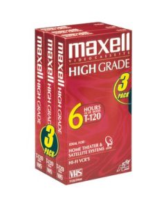 PREMIUM HIGH GRADE VHS VIDEO TAPES (6 HOURS, 3 PK)