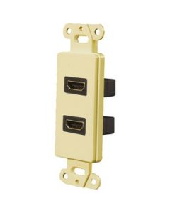 DUAL HDMI™ 1.4 READY WALL PLATE (IVORY)