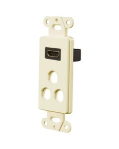 HDMI™ 1.4 READY WALL PLATE WITH 3 MODULAR RECEPTACLES (ALMOND)