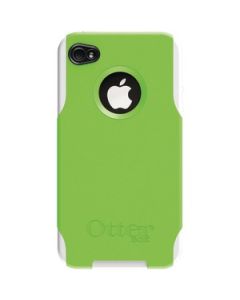 IPHONE(R) 4 COMMUTER(TM) CASE (GREEN PLASTIC WITH WHITE SILICONE)
