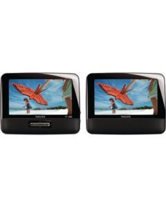 DUAL SCREENS PORTABLE LCD DVD PLAYER (7")