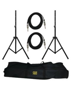 HEAVY-DUTY PRO AUDIO SPEAKER STAND & .25' CABLE KIT