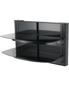 DUAL COLUMN WALL-MOUNTED FURNITURE COMPONENT WITH 2 SHELVES