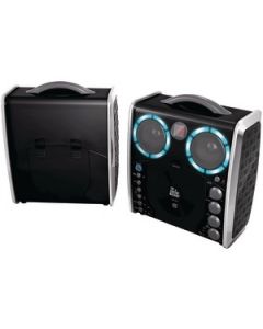 PORTABLE CDG KARAOKE SYSTEM WITH DISCO LIGHTS