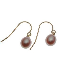 Genuine Pink Tear Drop Pearl Earrings