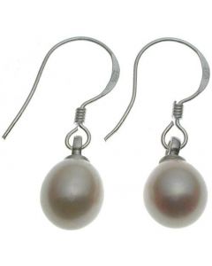 7-7.5mm Genuine White Tear Drop  Pearl Earrings