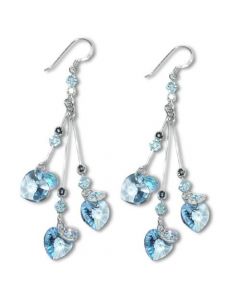 Light Blue Swarovski Crystal Chandelier Earrings
